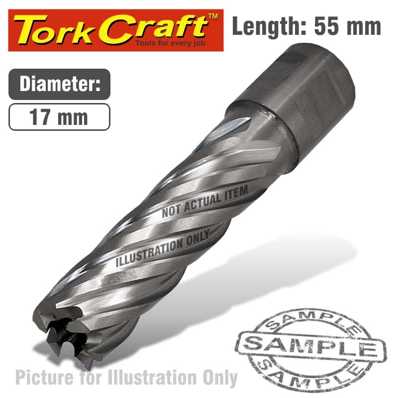 TORK CRAFT - ANNULAR HOLE CUTTER HSS 17 X 55MM BROACH SLUGGER BITTCAC017-2