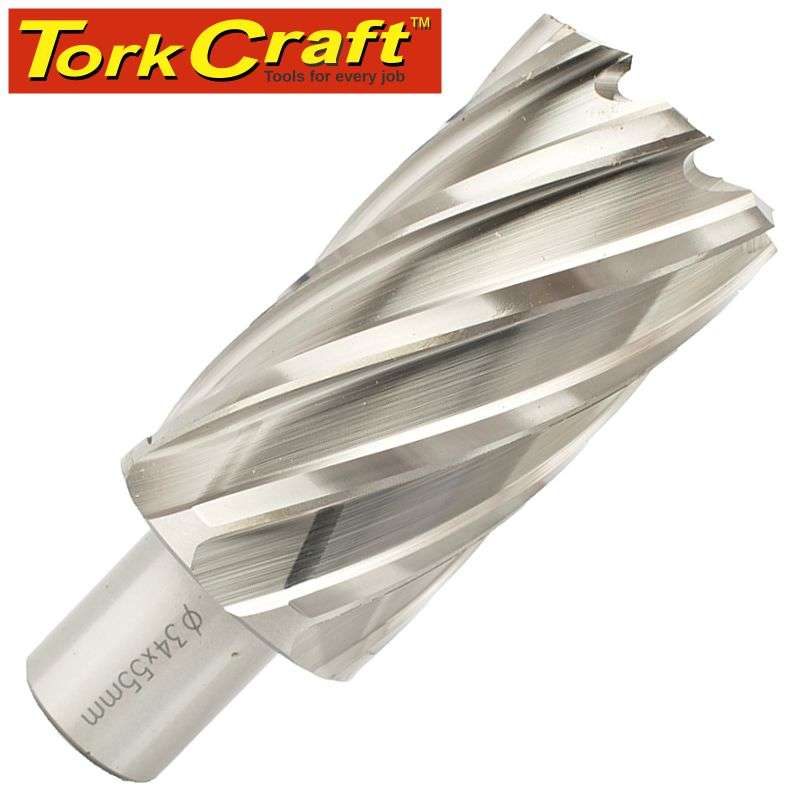 TORK CRAFT - ANNULAR HOLE CUTTER HSS 34 X 55MM BROACH SLUGGER BITTCAC034-2