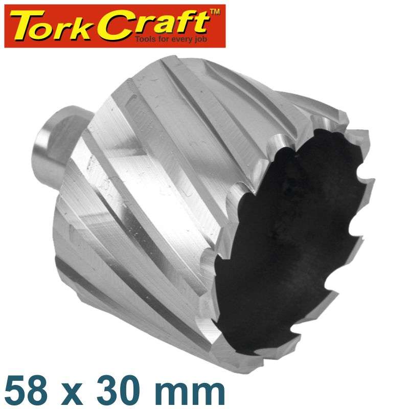 TORK CRAFT - ANNULAR HOLE CUTTER HSS 58 X 30MM BROACH SLUGGER BITTCAC058-1