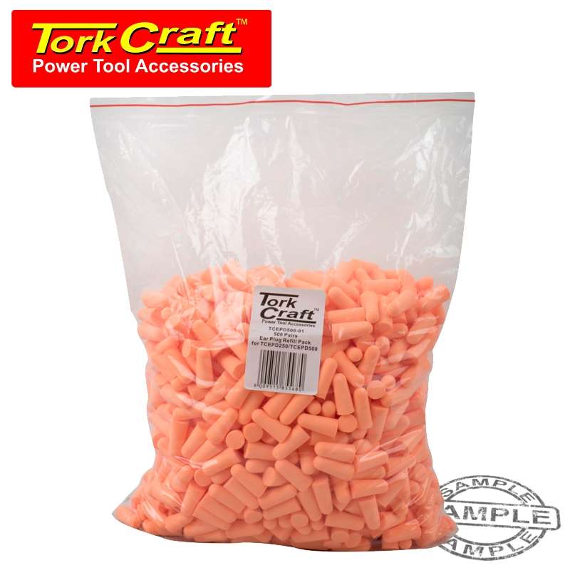 TORK CRAFT - EAR PLUG REFILL PACK 500 PAIRS FOR TCEPD250 AND TCEPD500TCEPD500-01