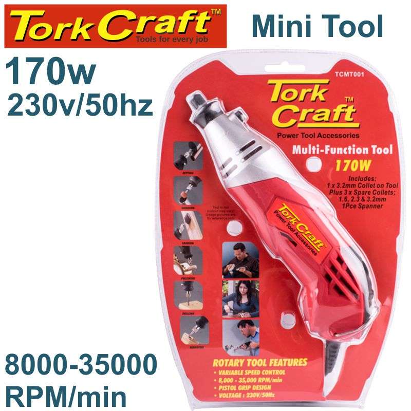 TORK CRAFT - MINI TOOL 230V 170W ROTARY VARIABLE SPEED 8000 - 35000 RPMTCMT001