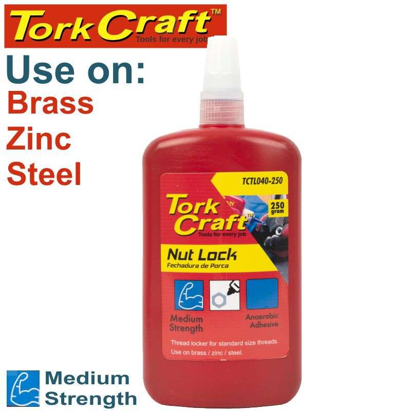 TORK CRAFT - NUT LOCK MEDIUM STRENGTH FOR STD SIZED T 250 GRAMTCTL040-250