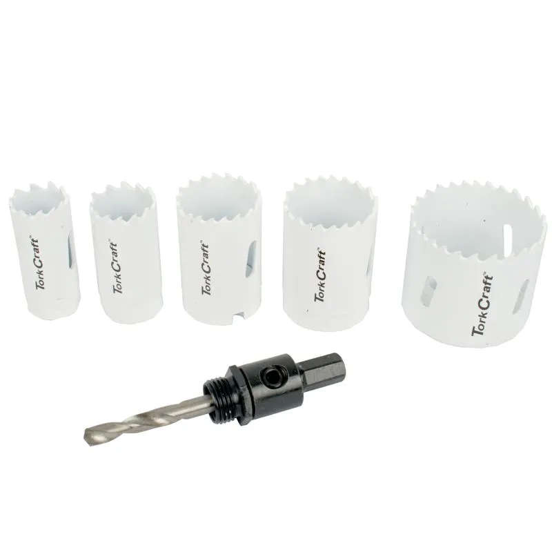 TORK CRAFT TCHSK006 6PCE BI-METAL HOLE SAW SET