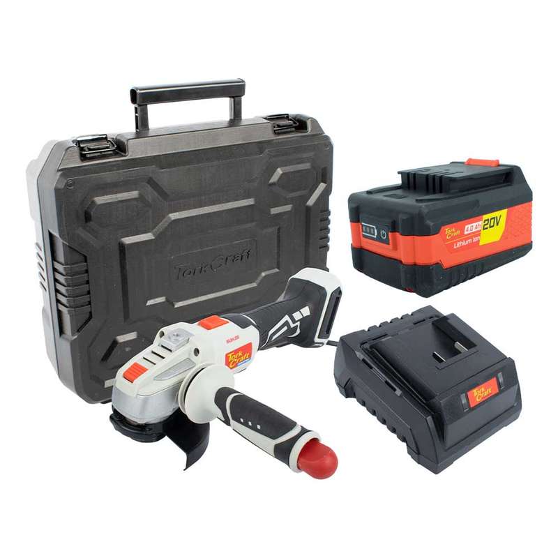 TORK CRAFT - ANGLE GRINDER 20V 115MM C/W STD. CHARG. &  4.0AH BATTERYTORKIT017