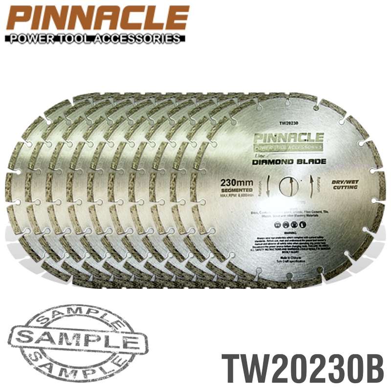 PINNACLE - DIAMOND BL. SEGM 230MM 10/BOX PINNACLE        TW20230B