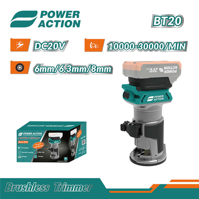 POWER ACTION -  Cordless brushless router/trimmer -  BT20