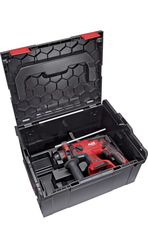 FLEX - "SDS+ Rotarty Hammer Set, 2 x 5.0Ah battery, i-charger, in CC" - CHE 18.0-EC/5.0 Set