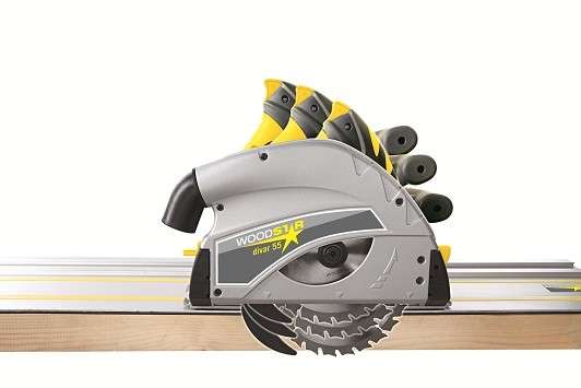 POWER ACTION -  Plunge circular saw system c/w 1400mm guide rail & clamping kit  -  DIVAR 55