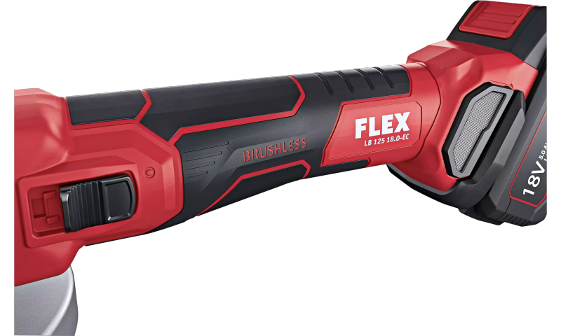 FLEX - "125mm cordless angle grinder, brushless set c/w 2x 5.0Ahbatteries & intelligent charger i...