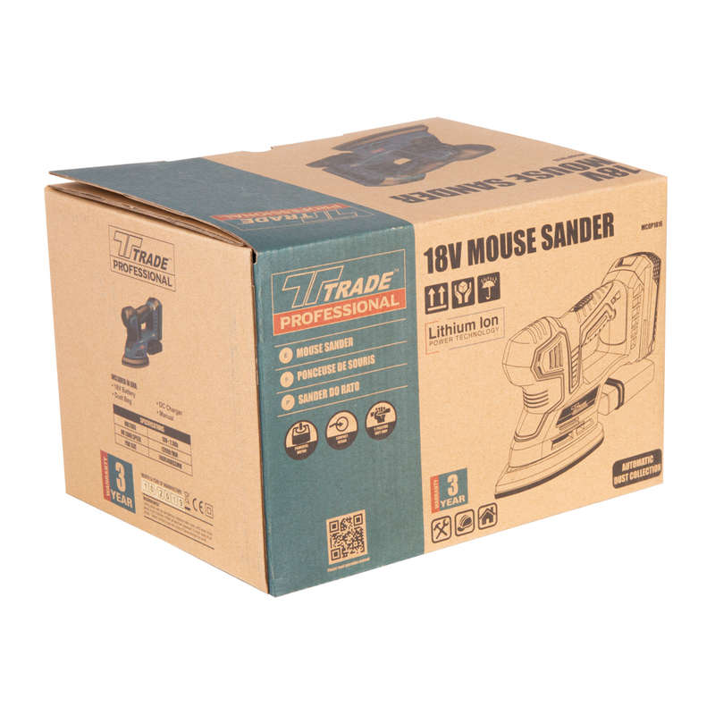 Trade Professional     MOUSE SANDER 18V 2.0MAH     MCOP1816
