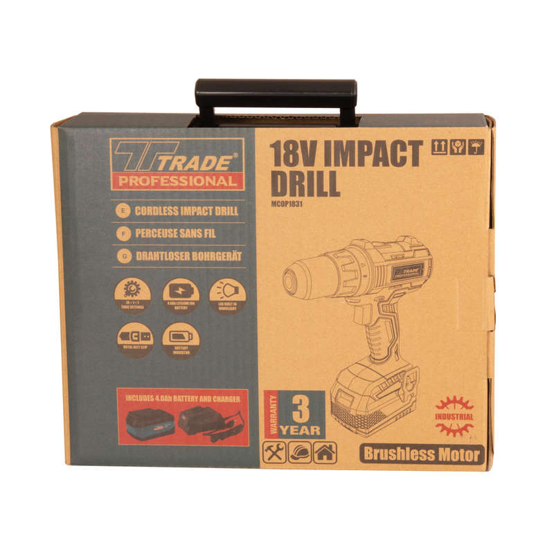 Trade Professional   IMPACT DRILL 18V CORDLESS    MCOP1831