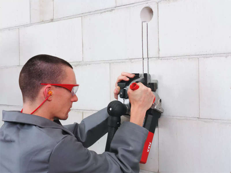 FLEX - "Wall Chaser for push & pull cutting, Complete Kit140mm Disc, DOC 0-35mm" - MS 1706 FR - set