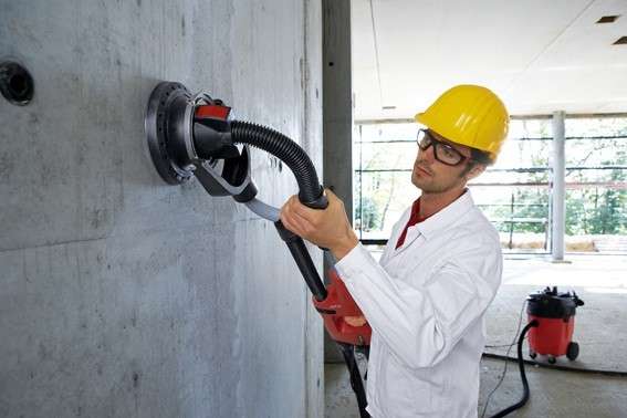 FLEX - Telescopic Concrete Grinder/Scourer for walls & Ceiling - WST 1000 FV