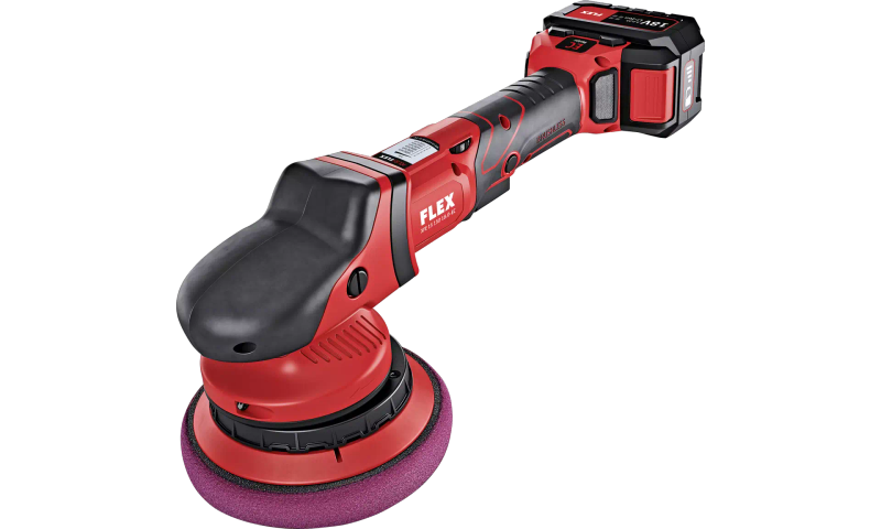 FLEX - "Random Orbit Polisher Set, brushless, 2 x 5.0Ah battery, i-charger,  in CC" - XFE15_18EC_SET