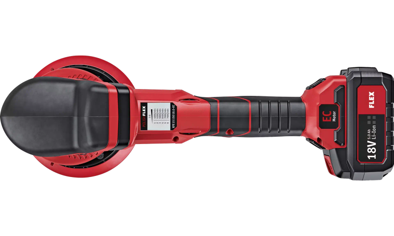 FLEX - "Random Orbit Polisher Set, brushless, 2 x 5.0Ah battery, i-charger,  in CC" - XFE15_18EC_SET