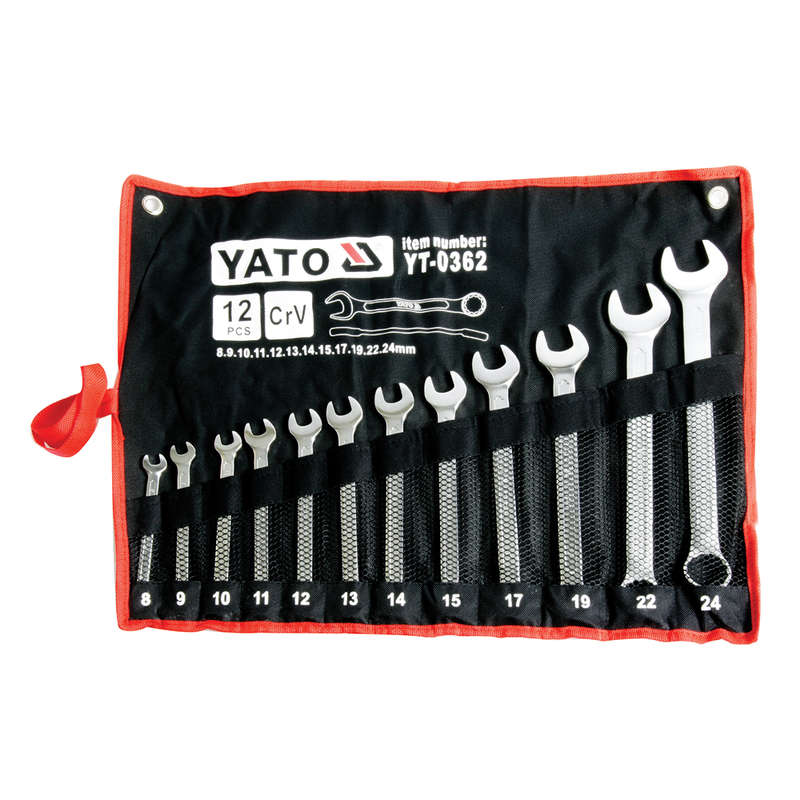 Yato  SPANNER SET COMB 12PC 8-24  YT-0362