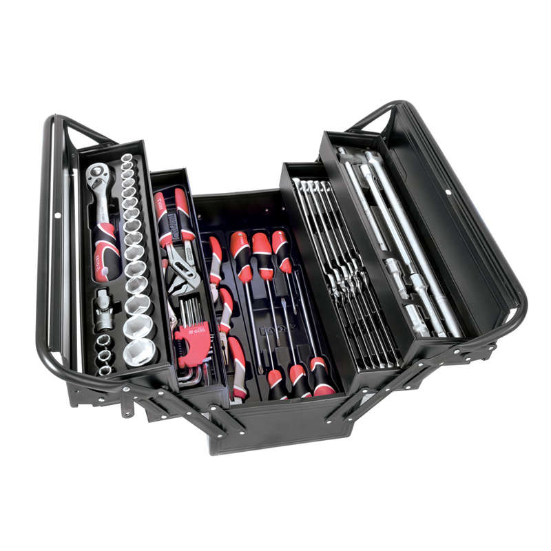 Yato   TOOL BOX C/LEVER W/TOOLS 64PC       YT-38950