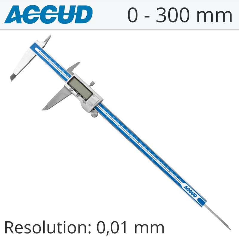 ACCUD - DIG. CALIPER 300MM 0.03MM ACC. METAL COVER S/STEEL 0.01MM RES.AC111-012-16