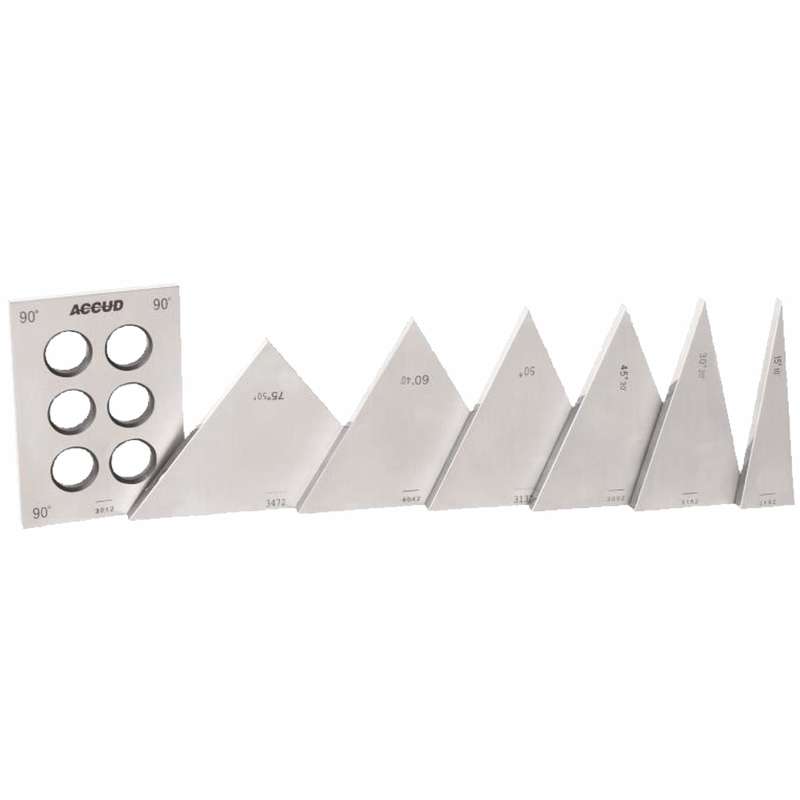 ACCUD - ANGLE GAUGE BLOCK SET 7PC TRIANGLE 15-90DEGAC571-007-01