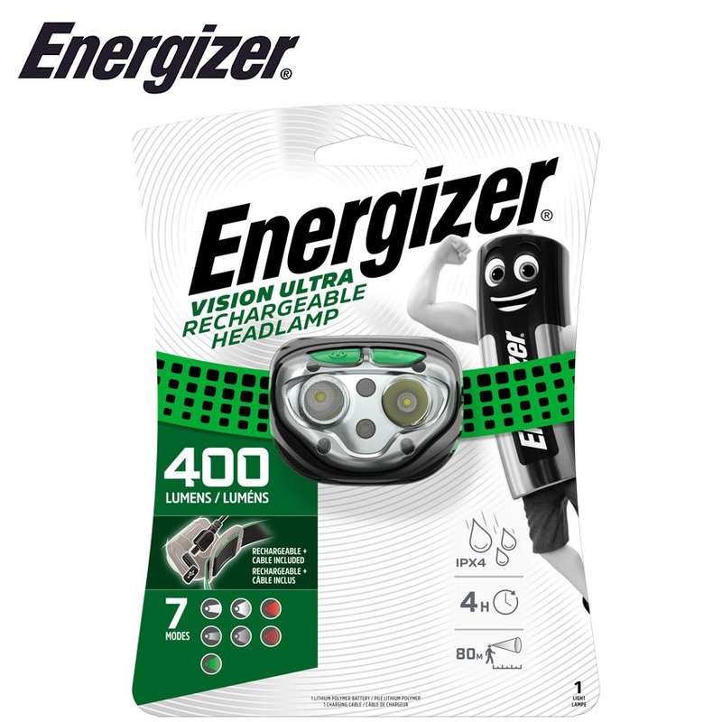 ENERGIZER -  400LUM VISION RECHARGE HEADLIGHT GREENE301528200