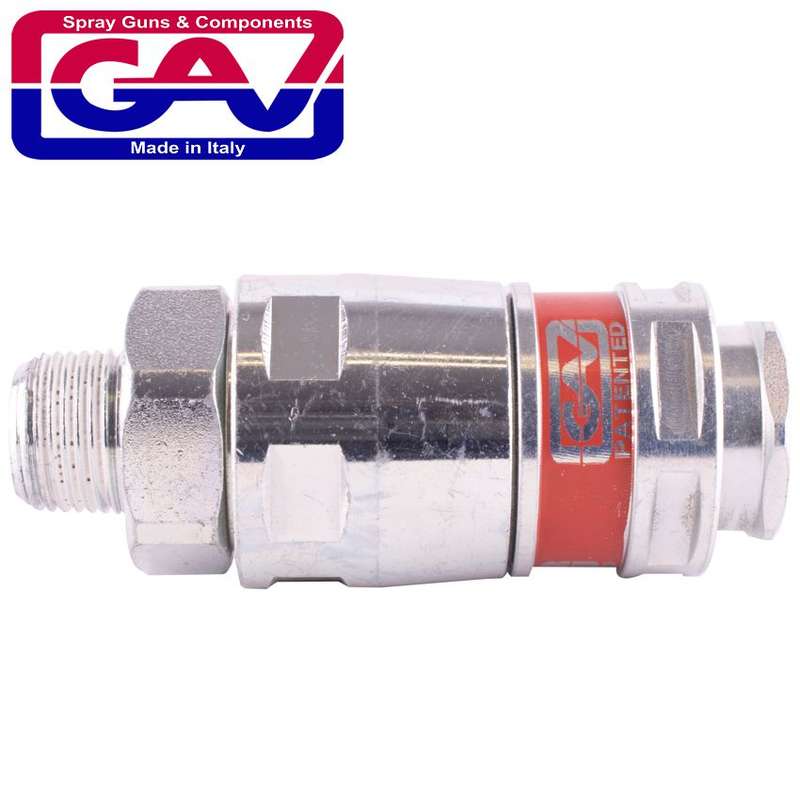 GAV - AIRBLOCK SECURITY MAGNUM COUPLER 3/8" MALE TWO STAGE RELEASE SAFTEYGAV ABM-1