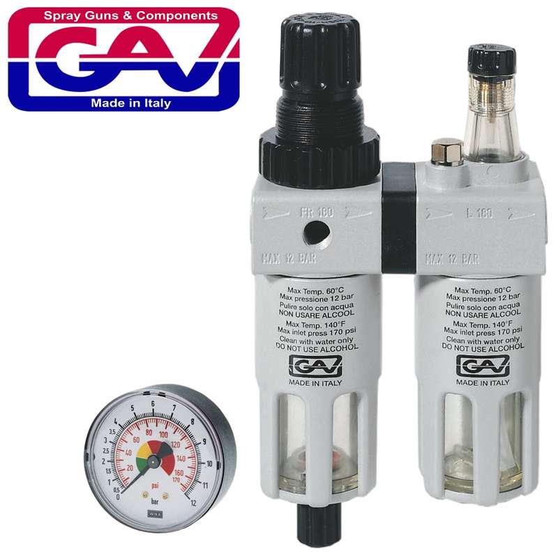 GAV - FILTER REGULATOR LUBRICATOR 1/4" GAV FRL180