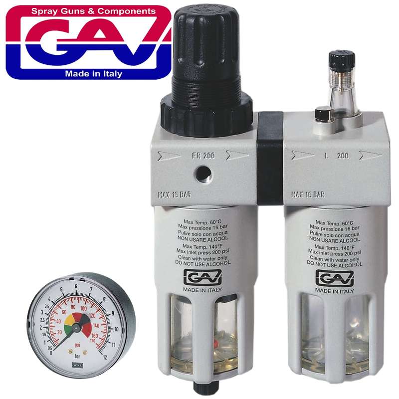 GAV - FILTER REGULATOR LUBRICATOR 1/2" GAV FRL200