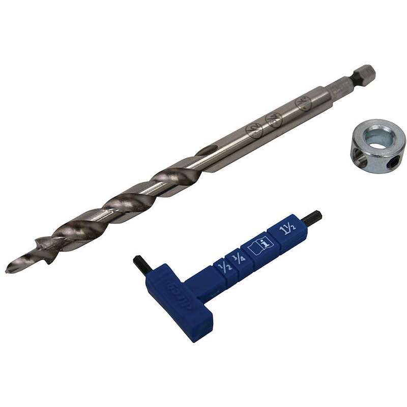 KREG EASY SET DRILL BIT WITH STOP COLLAR &  GAUGE/HEX WRENCH  KR KPHA308-INT