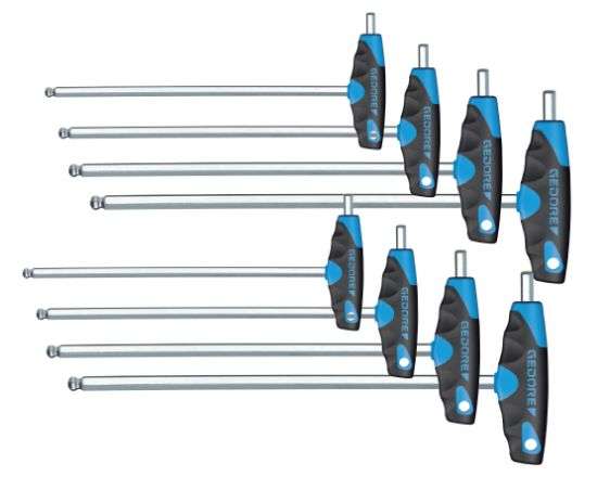 GEDORE - DT 2142-008 Ball End T- Handle Allen Key Set3037371