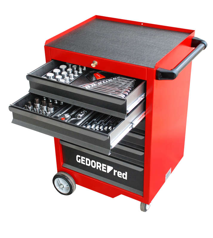 GEDORE RED - Tool Trolley with 6 drawers with 218 pieces3365003