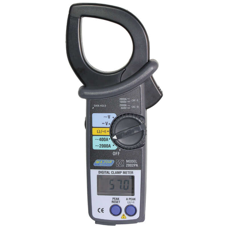 MAJOR-TECH - 2000A AC Clamp Meter, CAT III 600VK2002PA