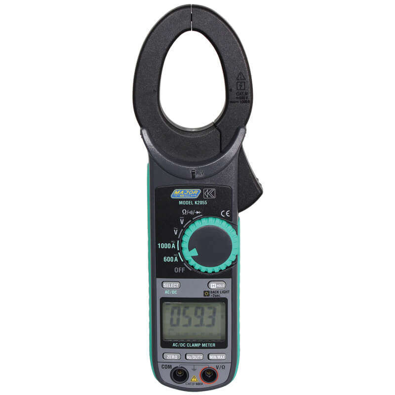 MAJOR-TECH - 1000A AC/DC Clamp Meter, CAT IV 600VK2055