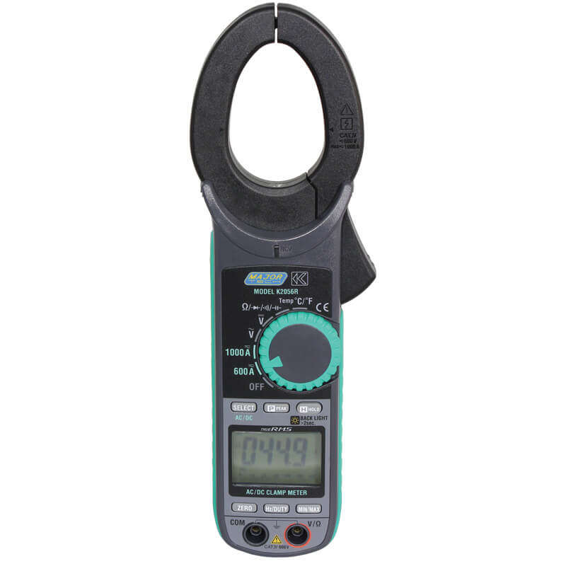 MAJOR-TECH - 1000A AC/DC TRMS Clamp Meter, CAT IV 600VK2056R