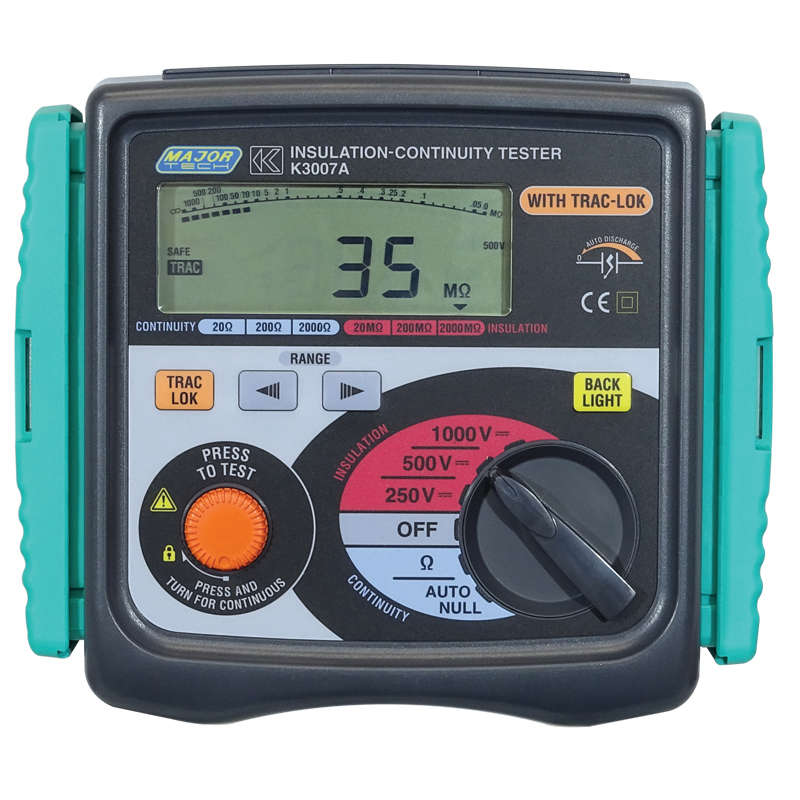MAJOR-TECH - 250/500/1000V Digital Insulation Tester, CAT III 300V      K3007