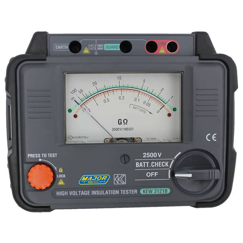MAJOR-TECH - 2.5KV Analogue Insulation Tester, CAT IV 300VK3121