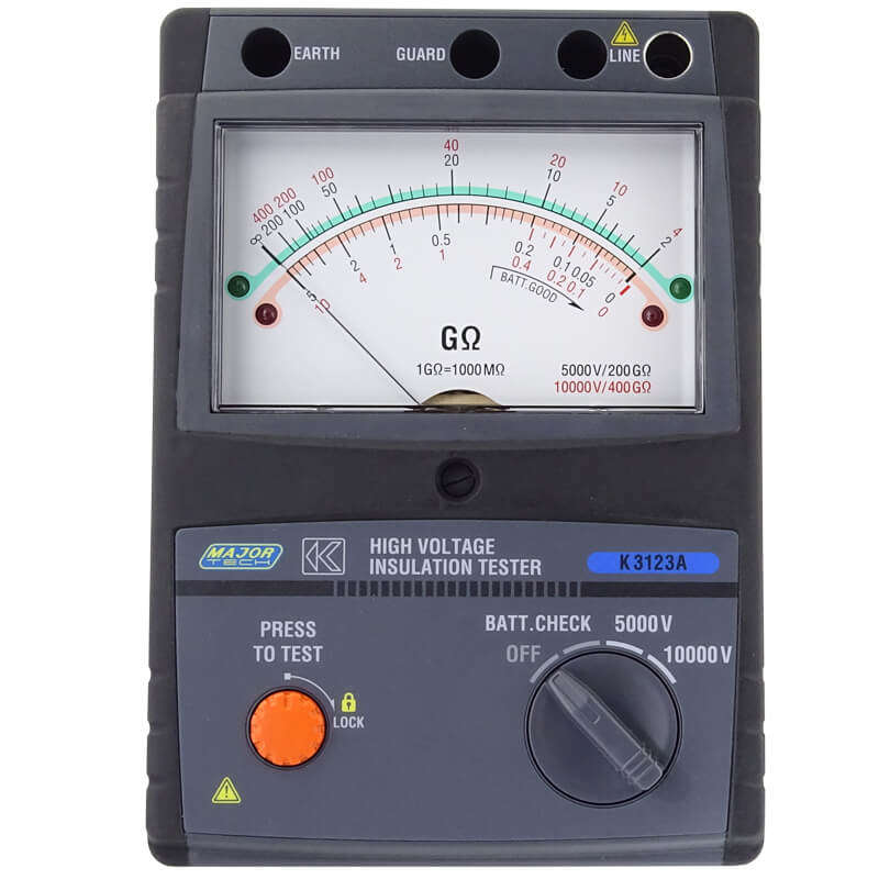 MAJOR-TECH - 10KV Analogue Insulation Tester, CAT III 300VK3123