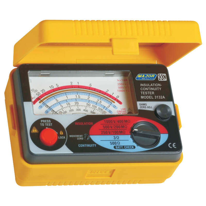 MAJOR-TECH - 1000V Analogue Insulation Tester, CAT III 300VK3132