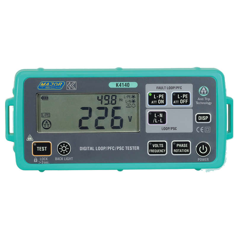 MAJOR-TECH - Digital Loop & PSC / PFC Tester, CAT III 300VK4140