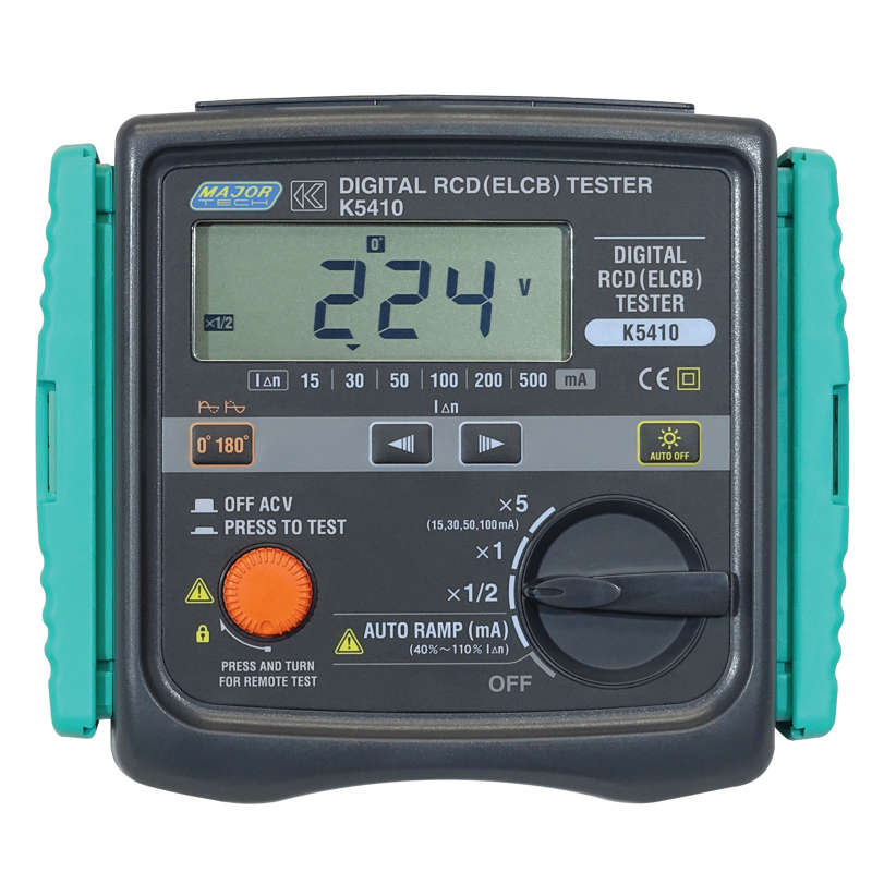 MAJOR-TECH - Digital RCD (ELCB) Tester, CAT III 300V      K5410