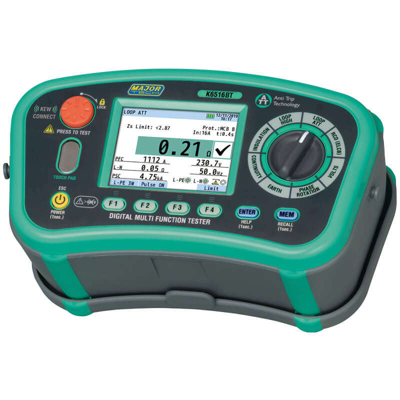 MAJOR-TECH - Bluetooth Multifunction Installation Tester, CAT IV 300VBluetoothK6516BT