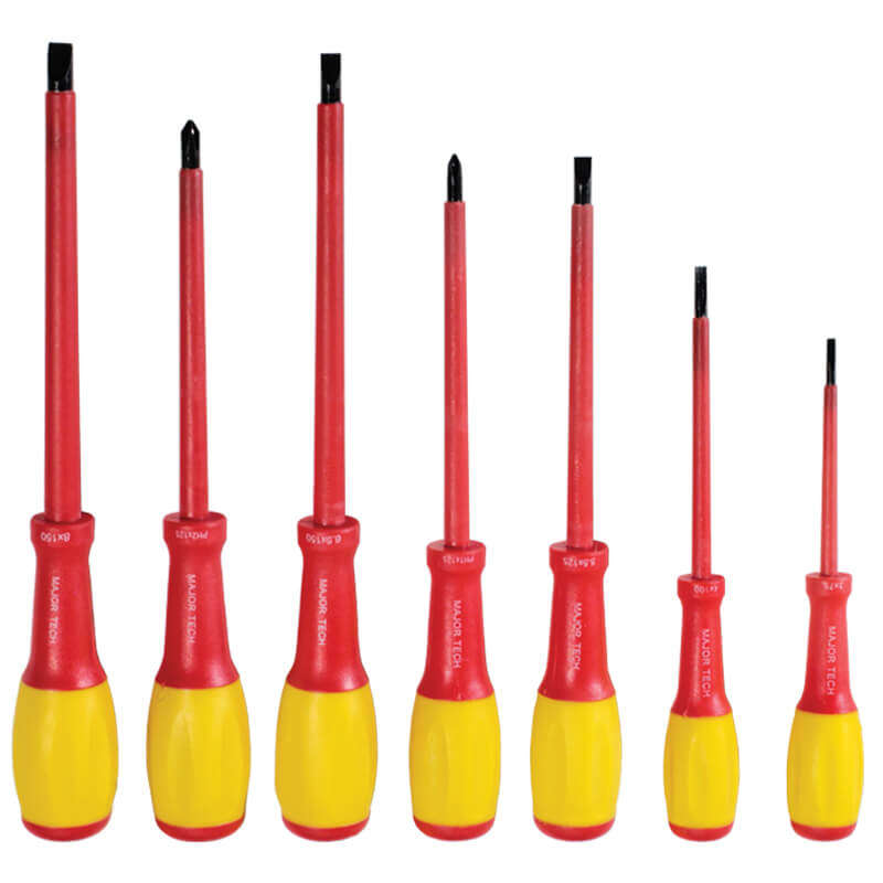 MAJOR-TECH - 7 Piece 1000V Electrician Screwdriver SetKTK0707SG