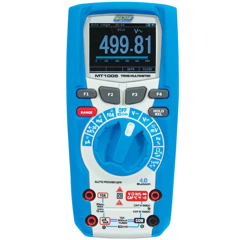 MAJOR-TECH - 1000V AC/DC IP67 TRMS Bluetooth MultimeterMT1005