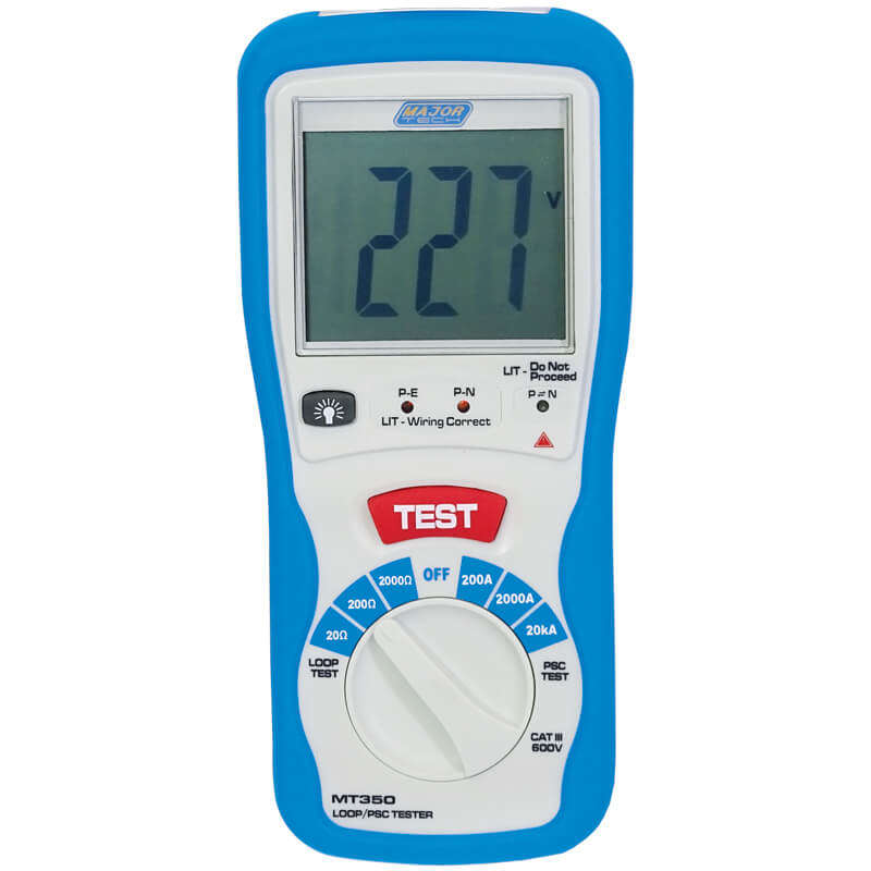 MAJOR-TECH - Digital Loop & PSC / PFC Tester, CAT IV 600VMT350