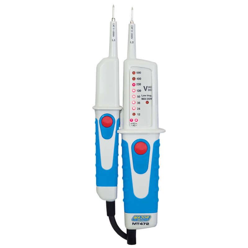 MAJOR-TECH - 690V AC/DC LED Voltage Tester, CAT IV 600VMT472