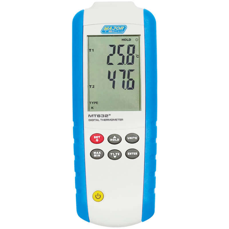 MAJOR-TECH - Dual Input Type-K Thermometer, -200°C to 1372°CMT632