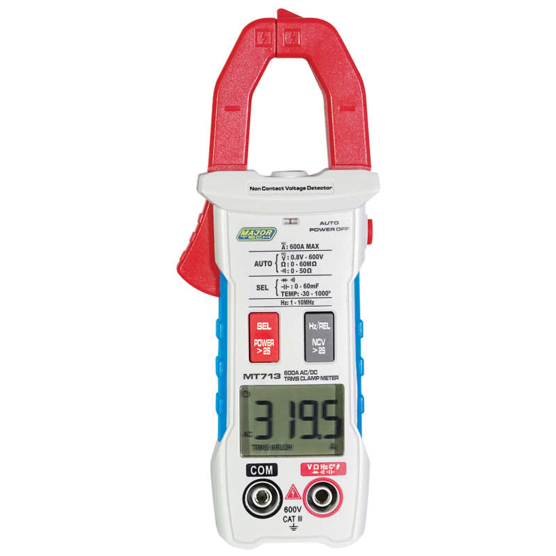 MAJOR-TECH - 600A AC/DC TRMS Smart Clamp Meter, CAT IV 300VSmartMT713
