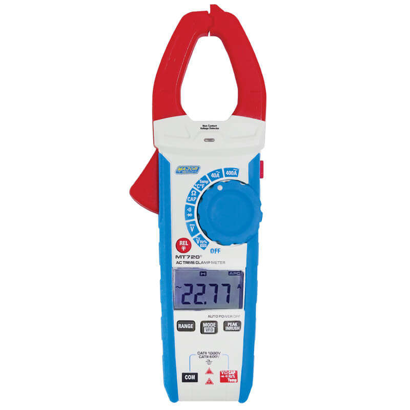 MAJOR-TECH - 400A AC TRMS Clamp Meter, CAT III 600VMT720