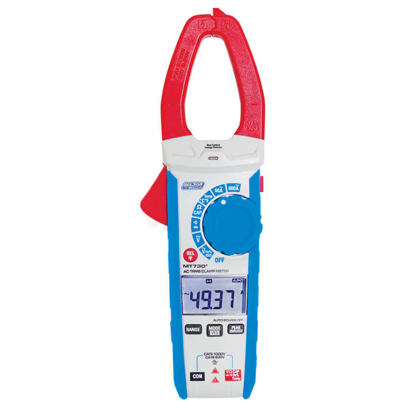 MAJOR-TECH - 600A AC TRMS Clamp Meter, CAT III 600VMT730