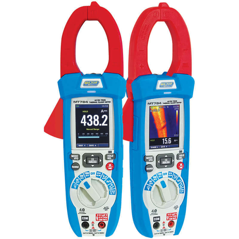 MAJOR-TECH - 1000A AC/DC Thermal TRMS Clamp Meter, CAT IV 600VThermal Imager BluetoothMT784