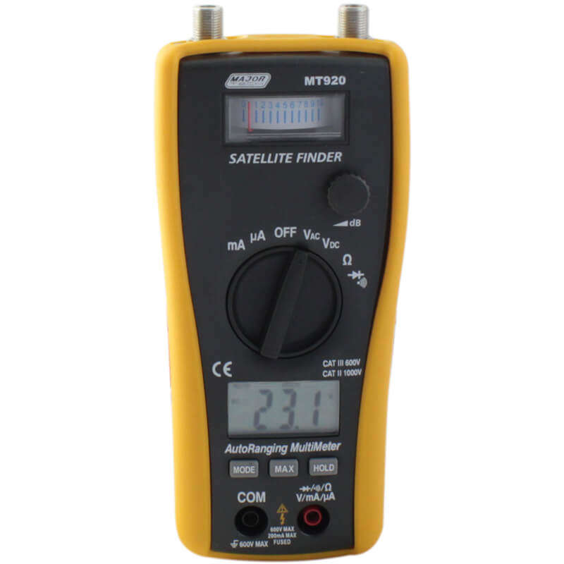 MAJOR-TECH - 2-in-1 Satellite Finder & DMMMT920